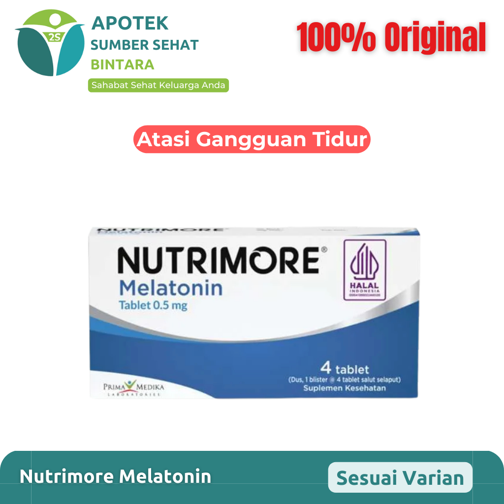 [1 BOX] Nutrimore Melatonin – Suplemen Bantu Tidur Nyenyak