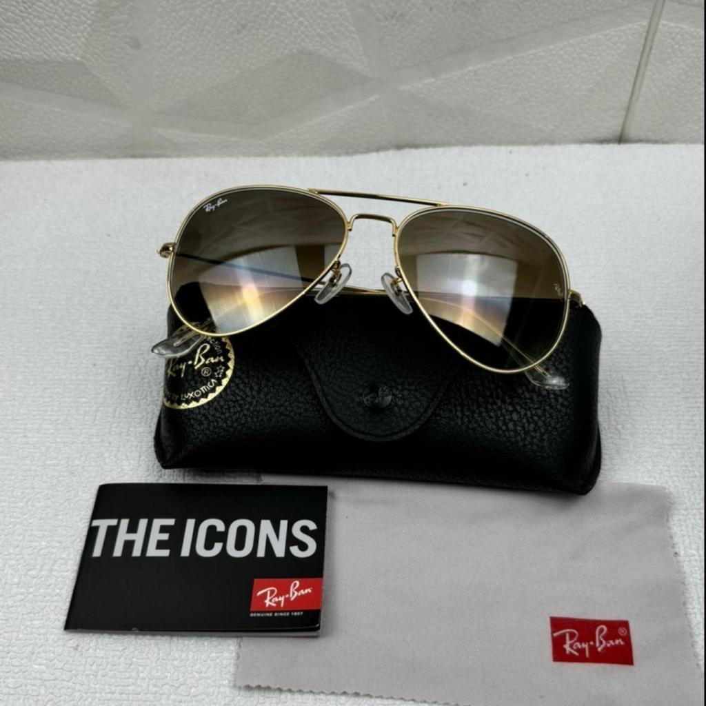 KACAMATA RAYBAN AVIATOR RB3026 GOLD GRADIENT BROWN ORIGINAL