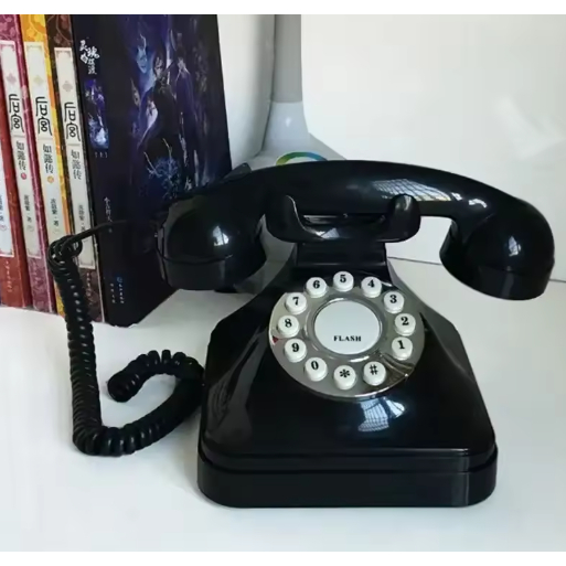 FF Telepon Rumah Retro Vintage Push Button - Pajangan Meja Estetik & Telepon Kabel