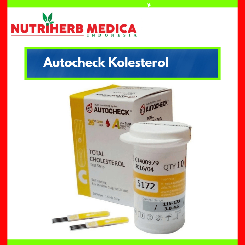 (Promo Murah) Stick Cek Kolesterol Autocheck Strip Test Cholesterol Auto Check Auto Tes Autocek Cole