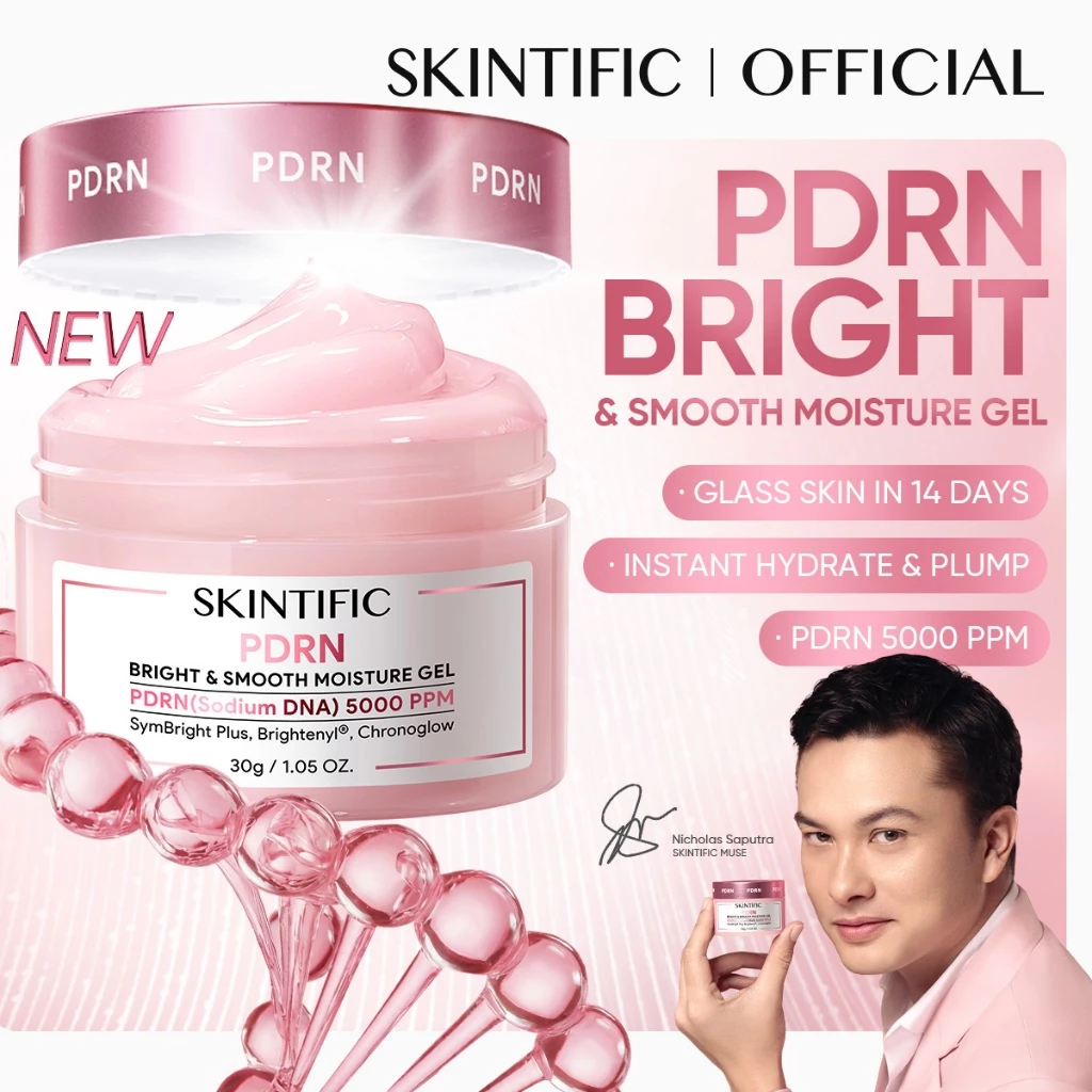 ]SKINTIFIC - PDRN Bright & Smooth Moisturizer – Brightening & Hydrating - Cream Wajah untuk Semua Je