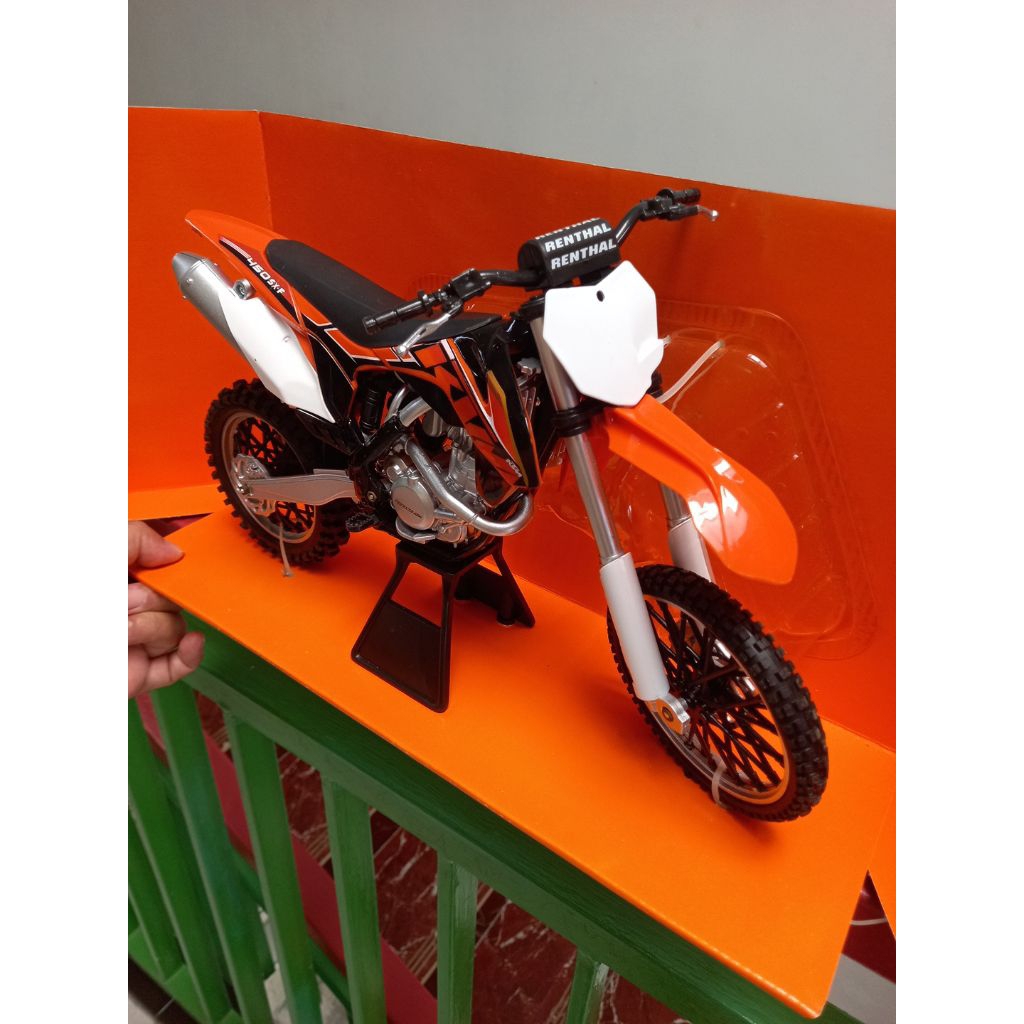DIECAST MINIATUR MOTOR TRAIL KTM MOTOCROSS BALAP SPORT 1:6