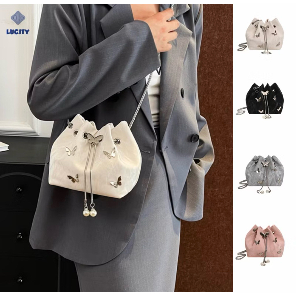 JS Tas Wanita Selempang Serut/Tas Populer Kekinian/Bag Impor