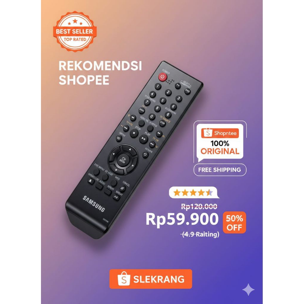REMOTE TV DVD PLAYER SAMSUNG