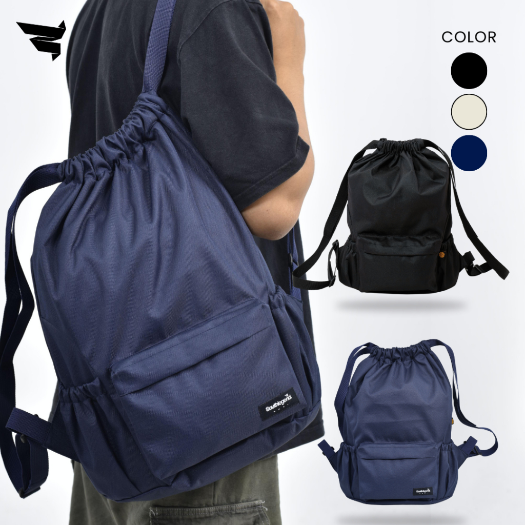 South Legend Tas Serut Backpack | Drawstring Backpack | Tas Casual Olahraga | Tas Pria Wanita Ransel
