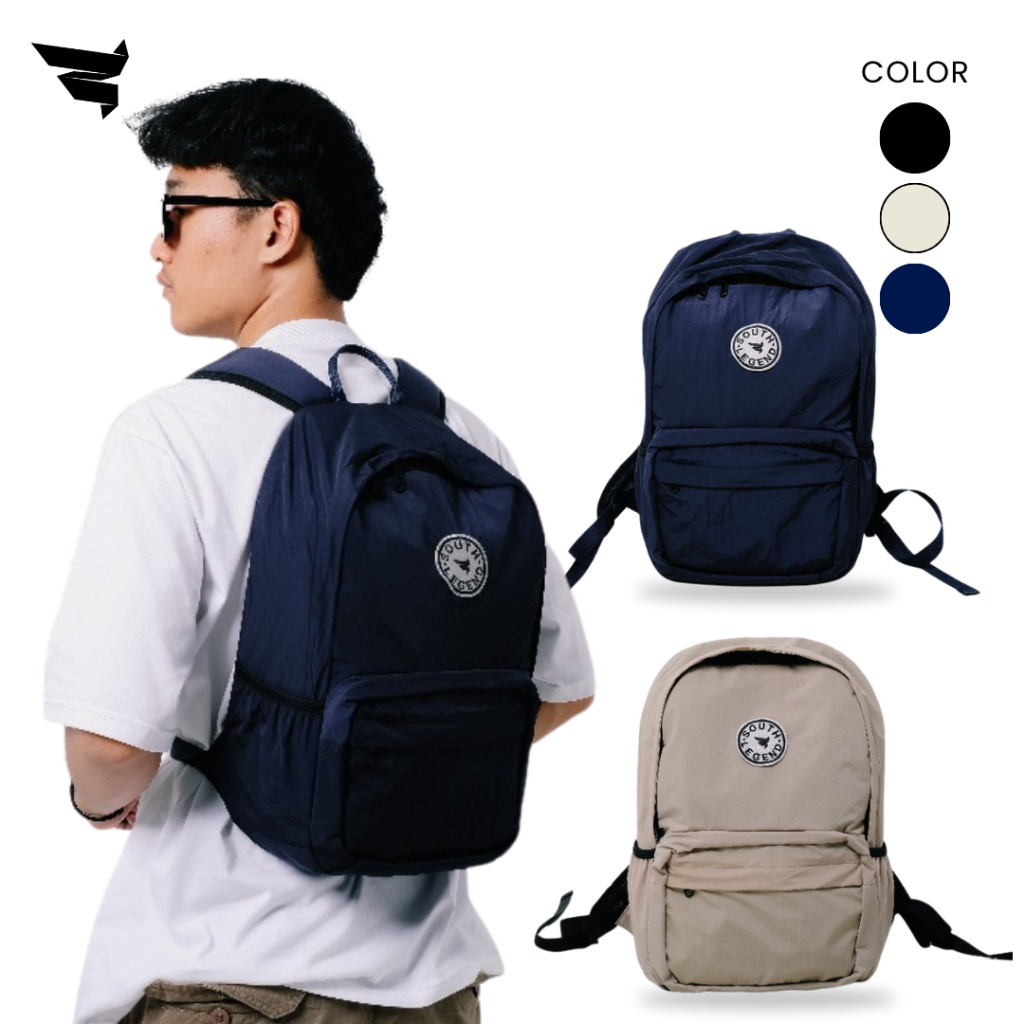 South Legend - Backpack Crinkle Lightweight Urban Pria Wanita - Tas Ransel Sekolah Daily Travel