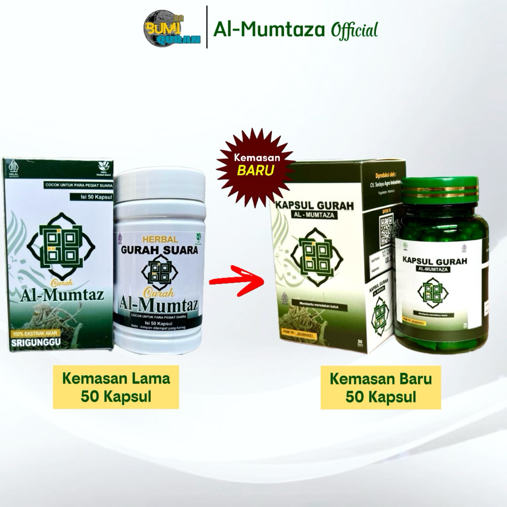 Gurah Herbal AL-MUMTAZ => AL-MUMTAZA Gurah Suara Gurah Qori  [COD] Terbuat dari Ekstrak Akar Srigung