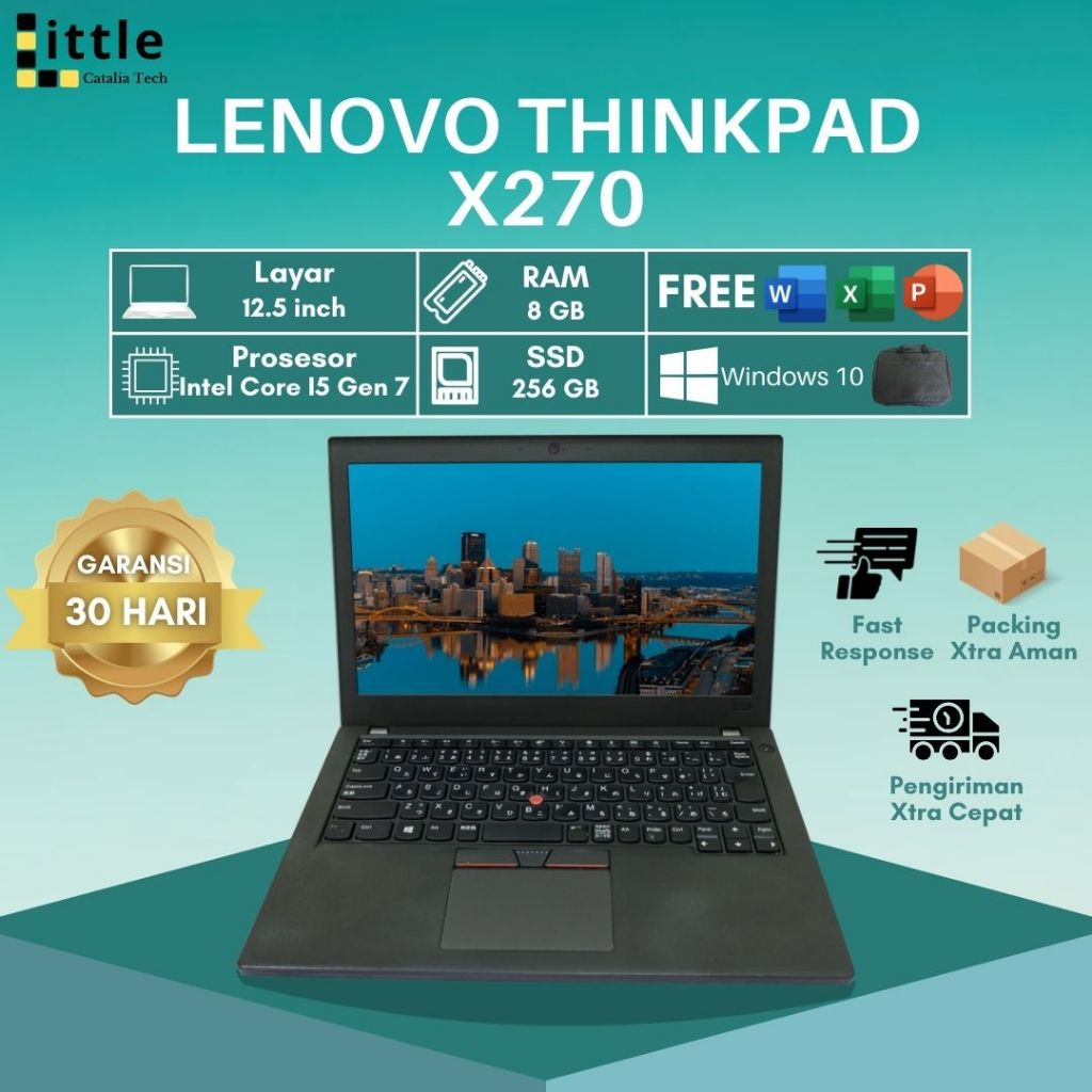 Lenovo Thinkpad X270 Intel Core I5 Gen 7 Siap Pakai Murah Bergaransi