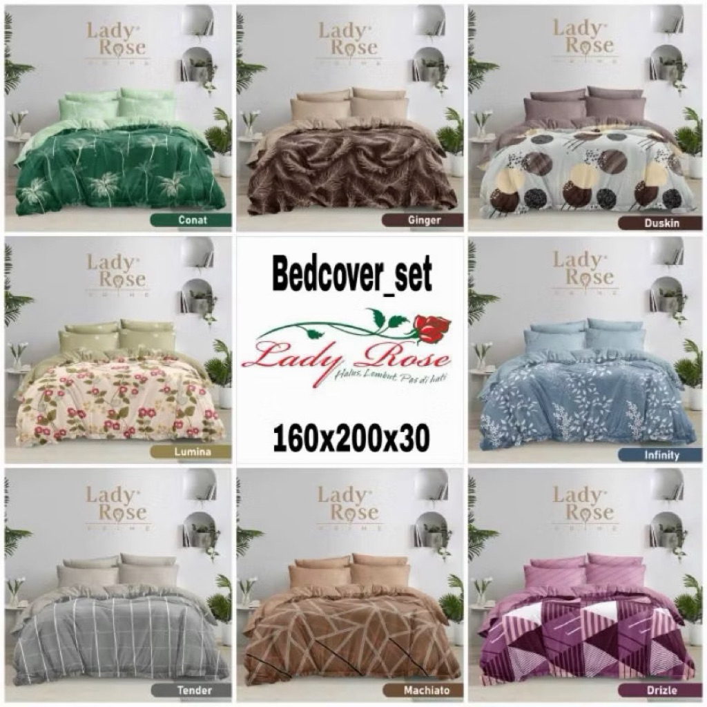Bed Cover Lady Rose Queen 160x200