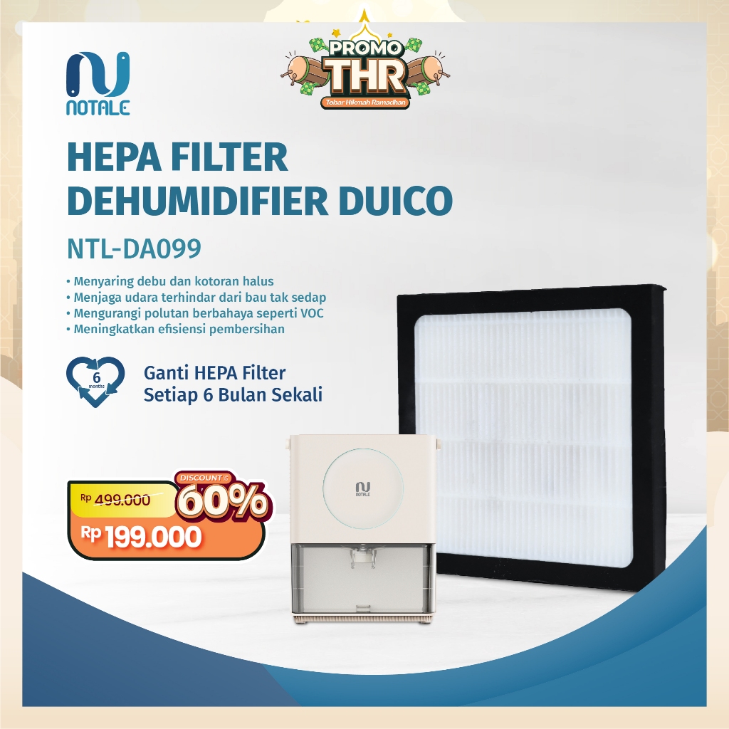 Replacement HEPA Filter Dehumidifier with Air Purifier Notale Duico