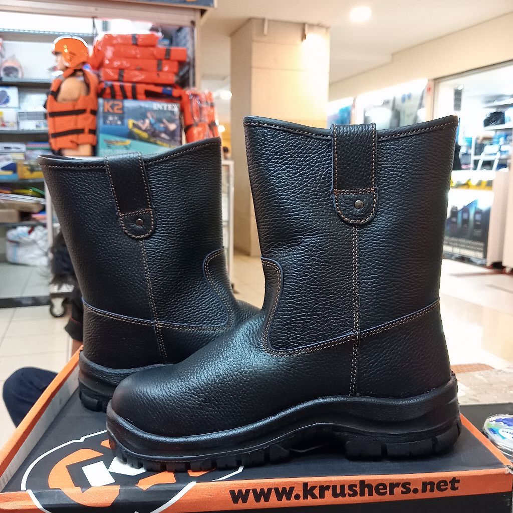 Sepatu Safety Boot Krushers Texas Black / Safety Shoes Krushers Texas Original