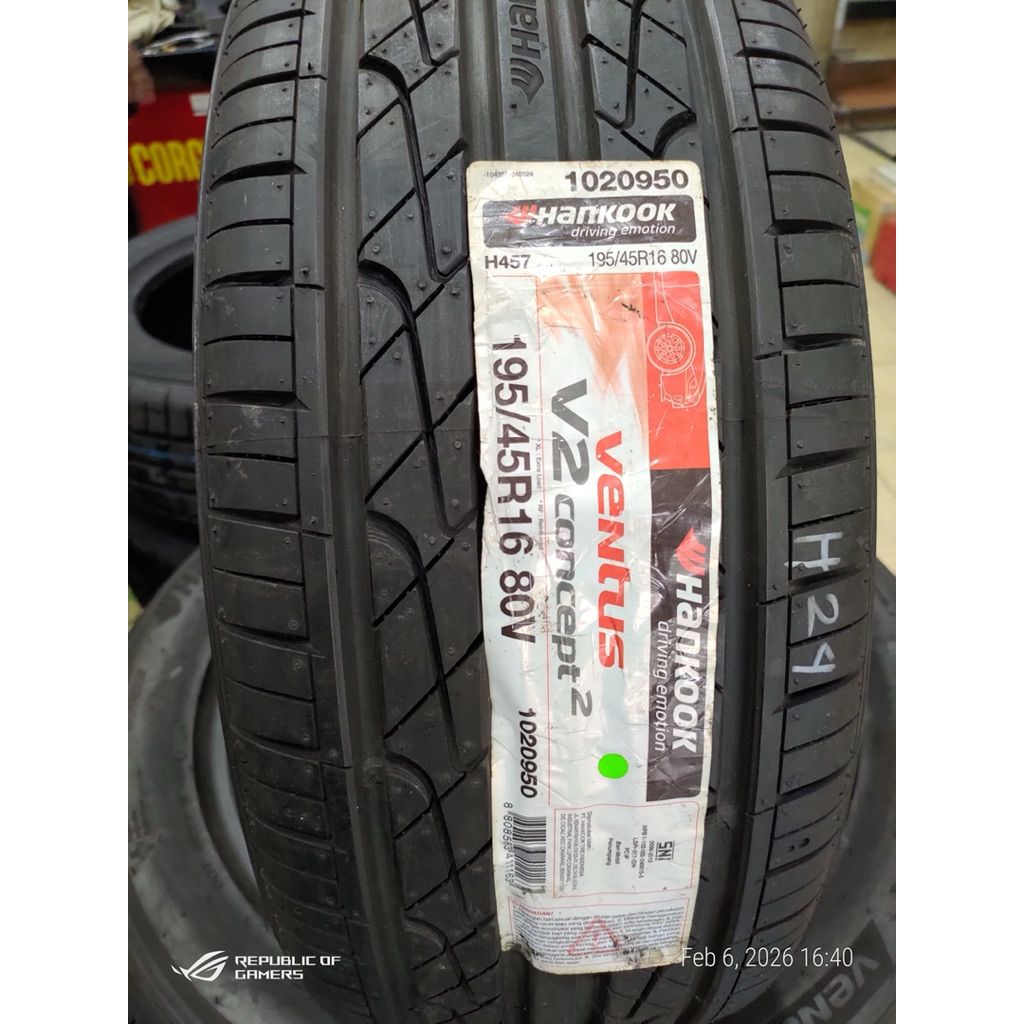 Ban Mobil Hankook Ventus V2 195/45 R16 80V (2024)