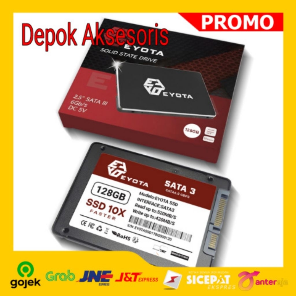 SSD EYOTA 128GB SATA III 2.5" 6GB/S GARANSI RESMI