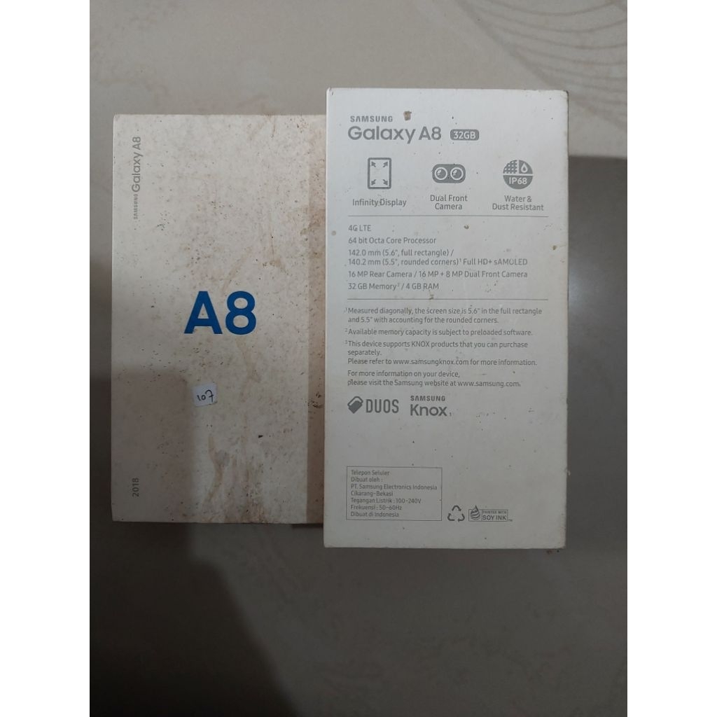 dus box samsung a8 2018 bekas