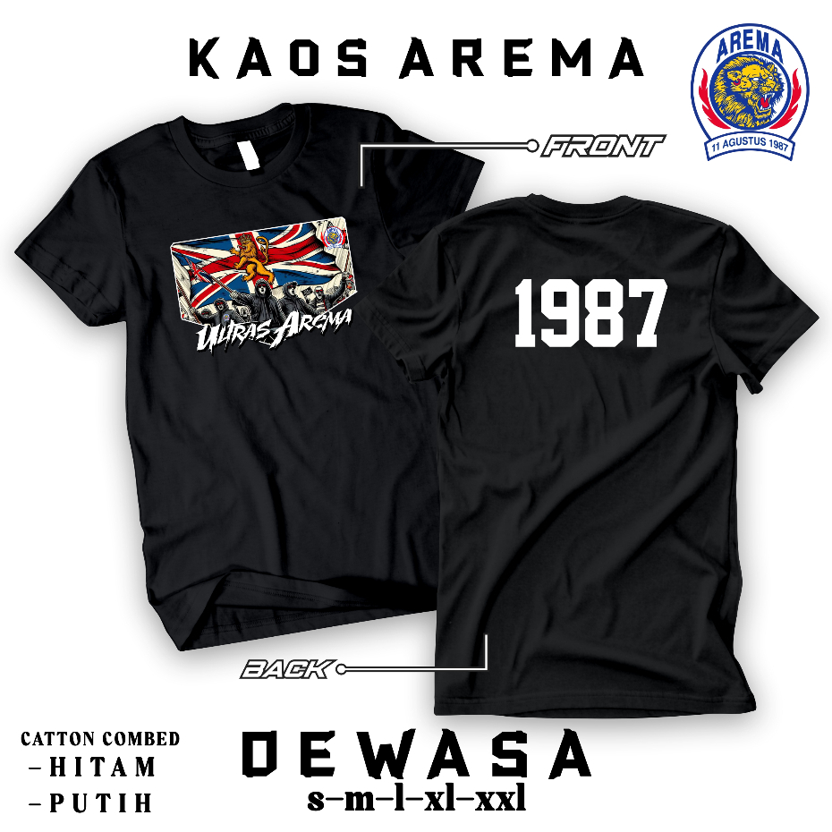 KAOS AREMA KAOS DEWASA SUPPORTER AREMA FC