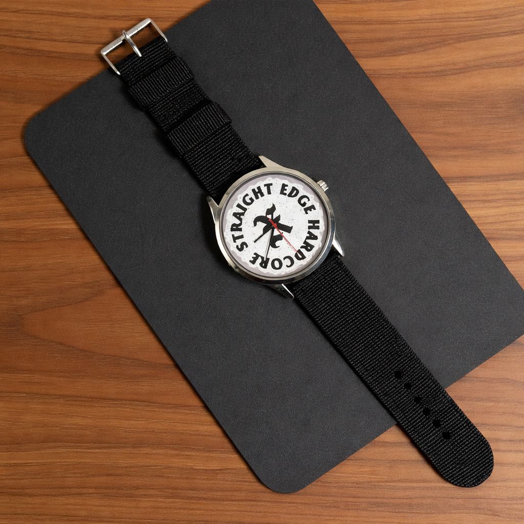 Jam Tangan Distro Straight Edge Hardcore Swatch Model Strap Velcro