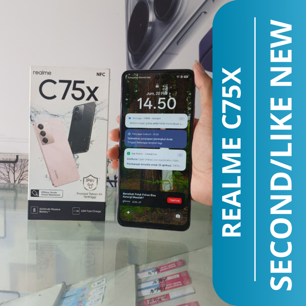HP SECOND REALME C75X (8/128)/ REALME C75X HP SECOND/ LIKE NEW.