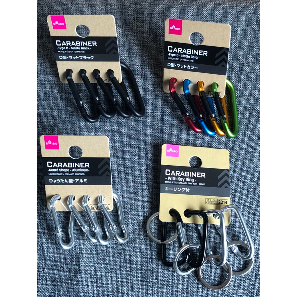 aluminium carabiner keychain keyholder isi 4pcs original japan