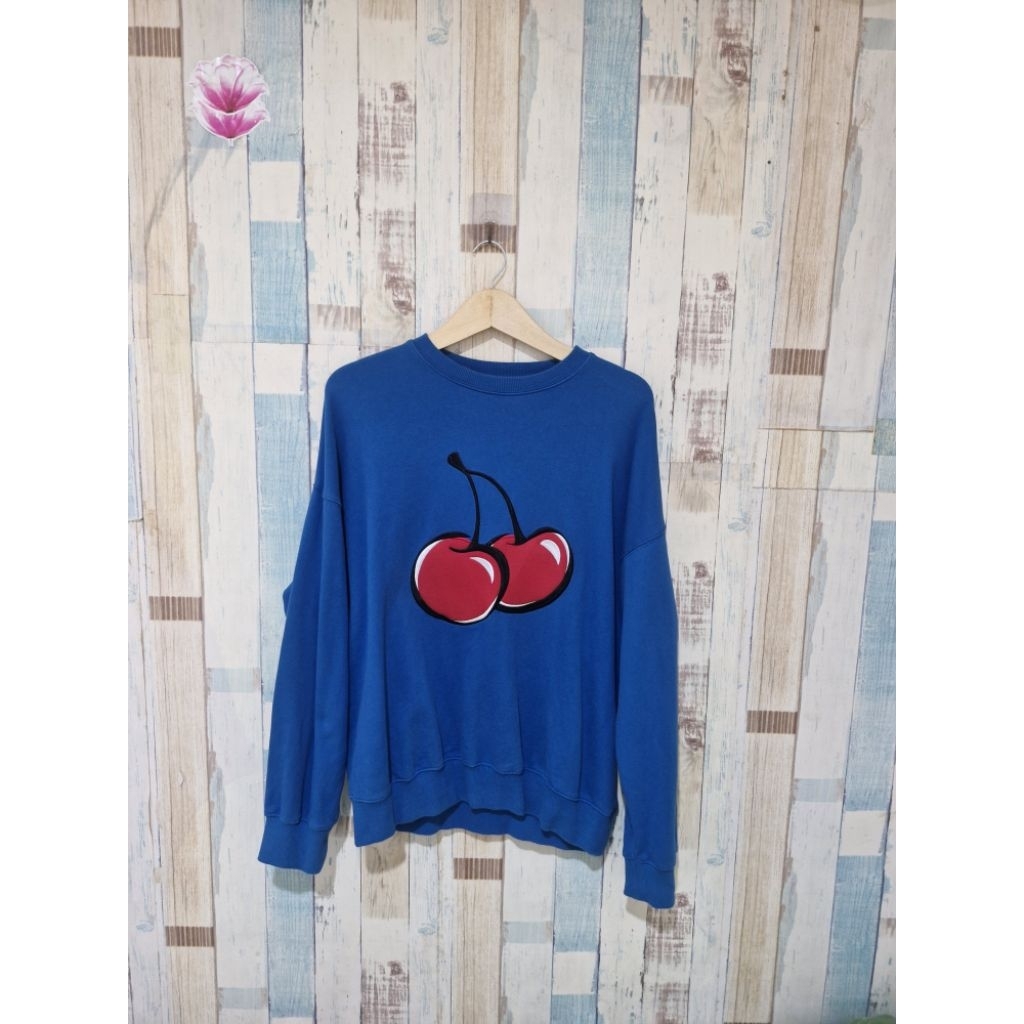 crewneck CN kirsh beby tery tebal biru
