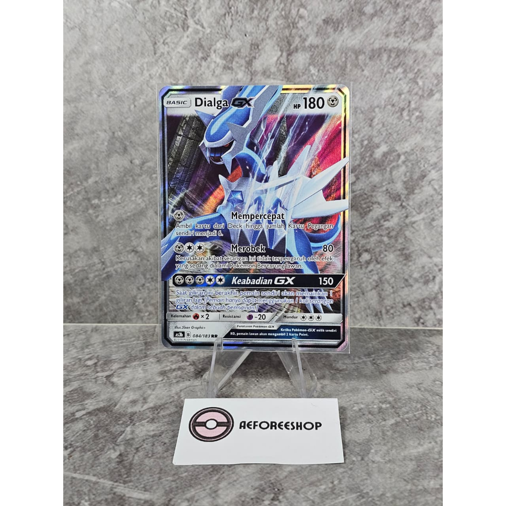Pokemon TCG Indonesia | Dialga GX (Putih; Bayangan Tersembunyi) 084/183 RR