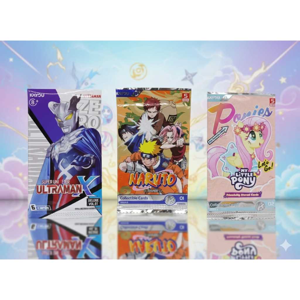 KA-YOU Kartu Collectible Naruto Ultraman Litle pony Smriti Chapter Byou SEA T2W1 30 Pak 5 Kartu Acak