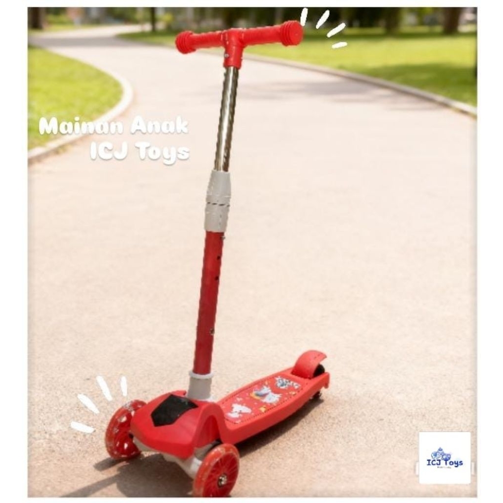 *Mainan Anak ICJ Toys Scooter Tanpa Dudukan Musik | Scooter