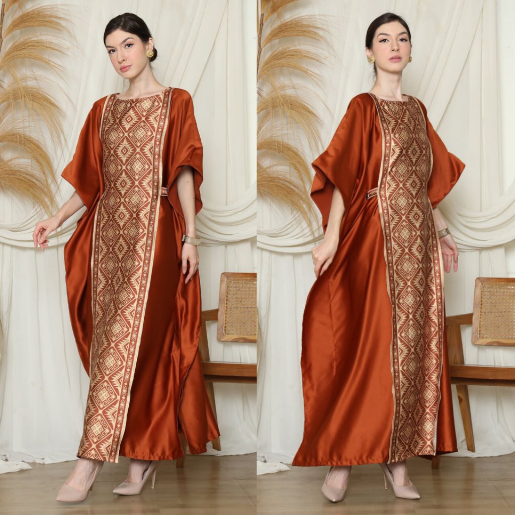 Kaftan Teracota | Kaftan Orange Bata | Kaftan Modern | Kaftan Jumbo | Long Kaftan | Dress Teracota |