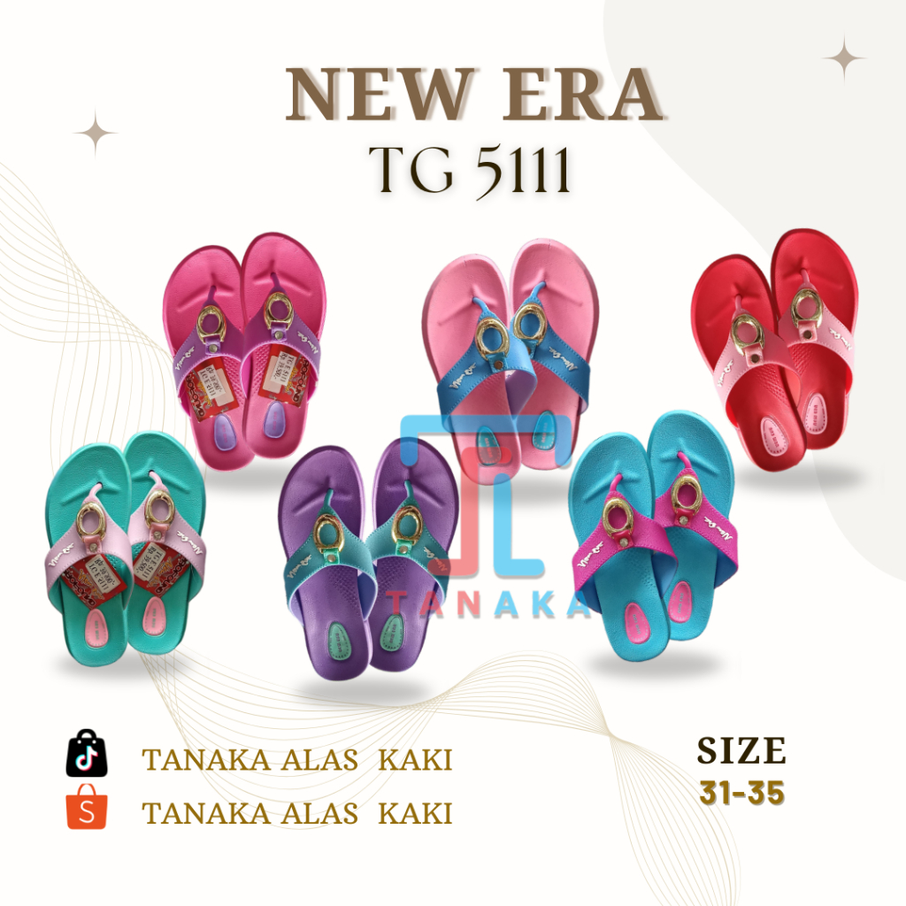 NEW ERA TG 5111 Sandal Japit Tanggung Anak Perempuan Murah Ukuran 31-35