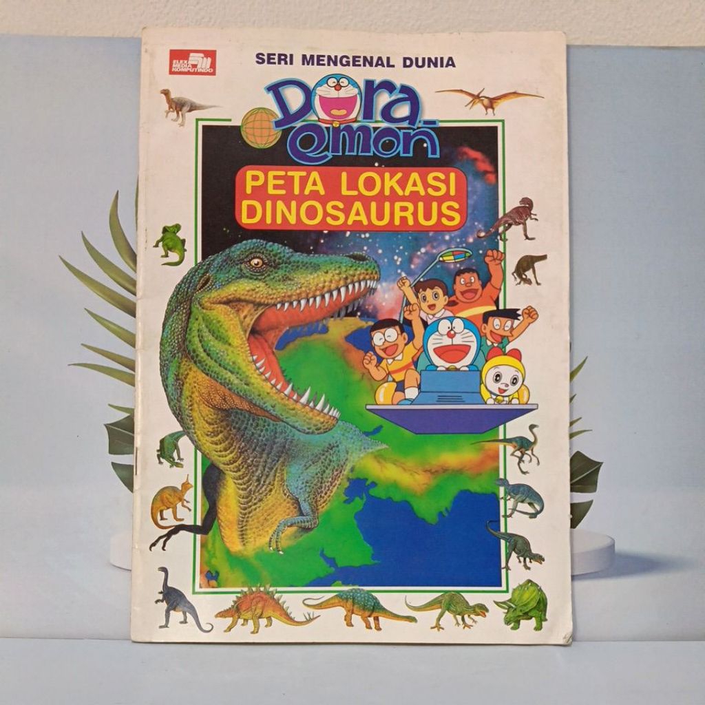 Buku Bacaan Anak Tentang Seri Mengenal Dunia Berjudul Doraemon Peta Lokasi Dinosaurus Bahasa Indones