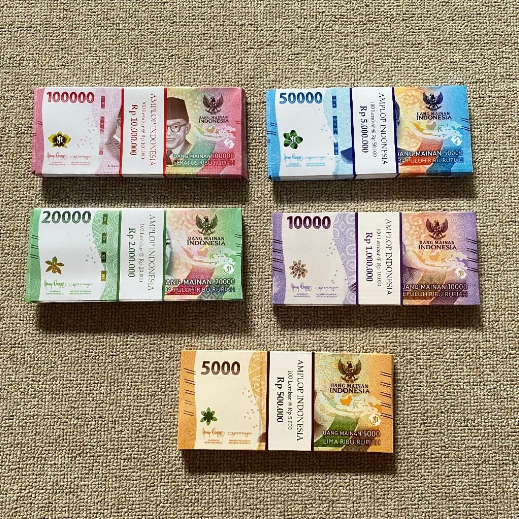 AMPLOP LEBARAN MOTIF UANG GEPOKAN BENTUK BOX