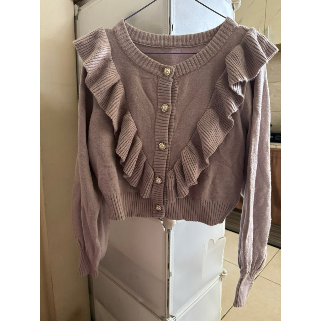 Cardigan Rajut Crop Raffel GRL Preloved