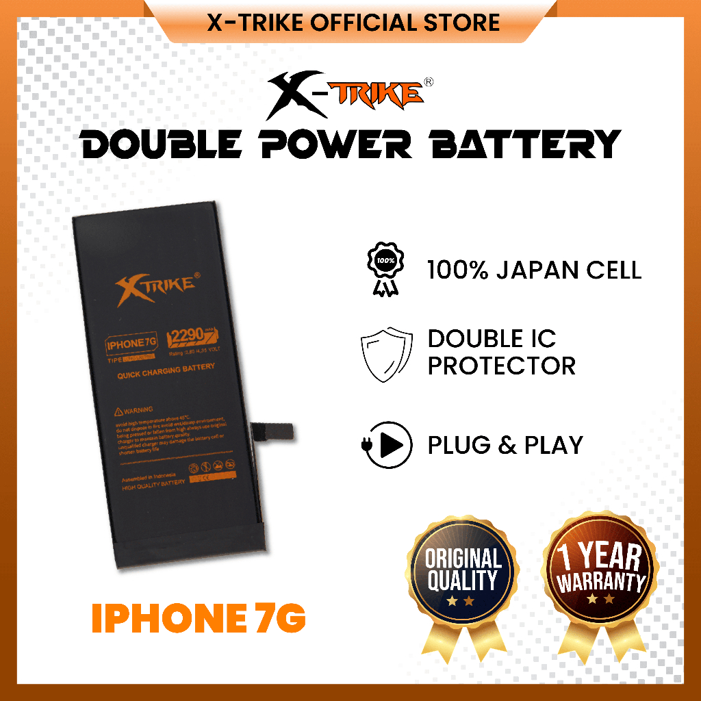 XTRIKE Baterai Iphone 7 - 7G Double Power