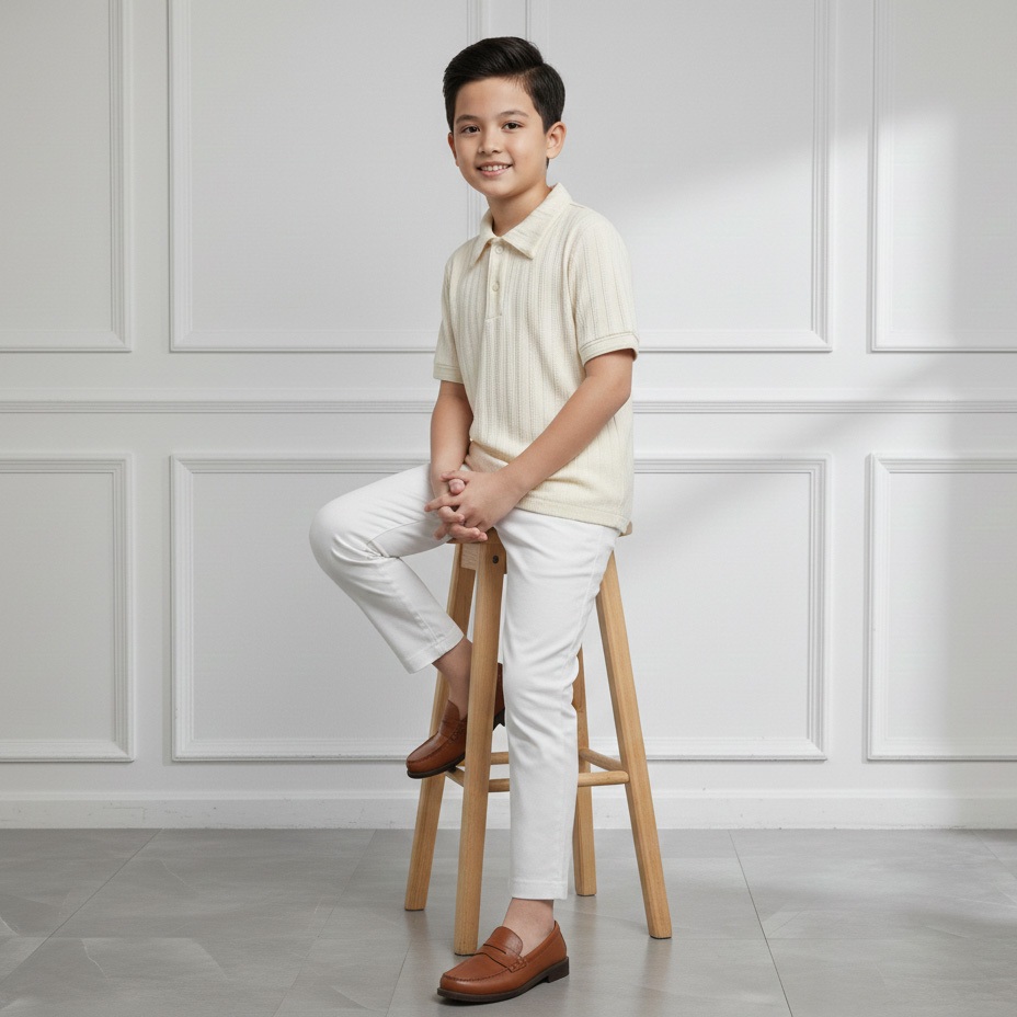 NOBLE HEIR - Honor Polo Knit | Kaos Polo Anak Laki-Laki Berkerah | Kaos Polo Knit Anak