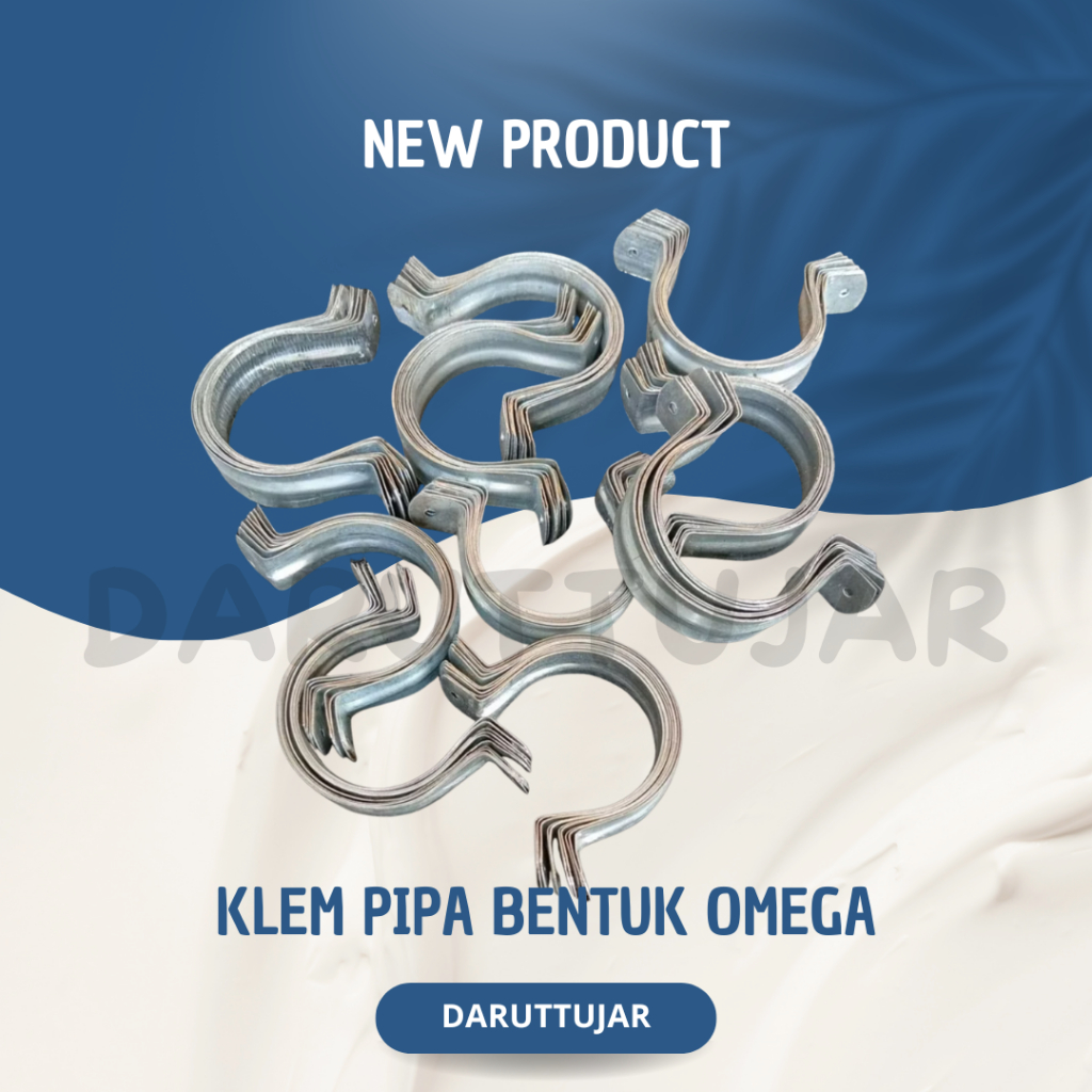 Klem Pipa 2" | Klem Omega | Klem Pipa Paralon | Clamp U Model besi Galvanis