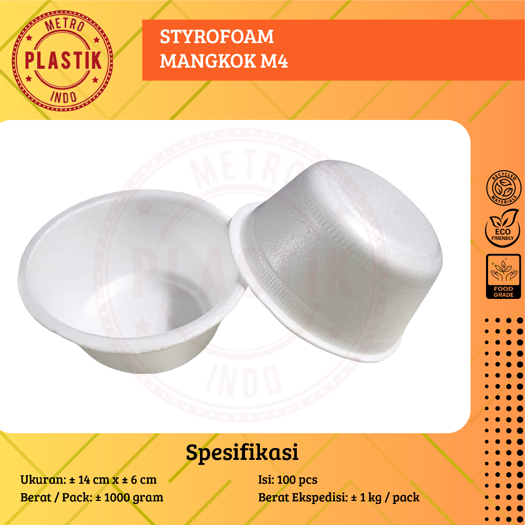 Sterofoam Mangkok Tanggung / Foam Mangkok / Mangkok Gabus / Mangkok Bakso