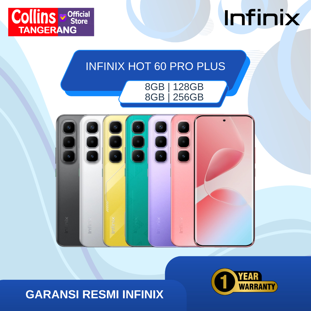 Infinix Hot 60 Pro Plus RAM 8GB | 128GB | 256GB Smartphone HP Android Garansi Resmi Infinix