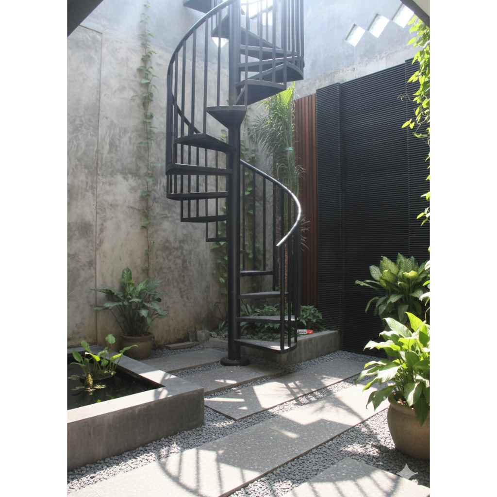 Tangga Putar Besi Minimalis
