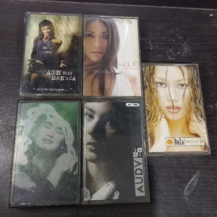 kaset tape pita original Agnes monica,Anggun,Titi dj, Audy, Reza