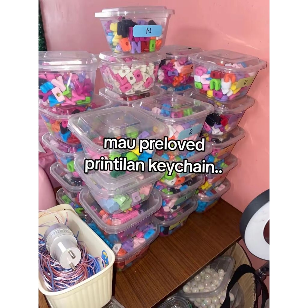 preloved manik manik keychain gantungan kunci gantungan tas