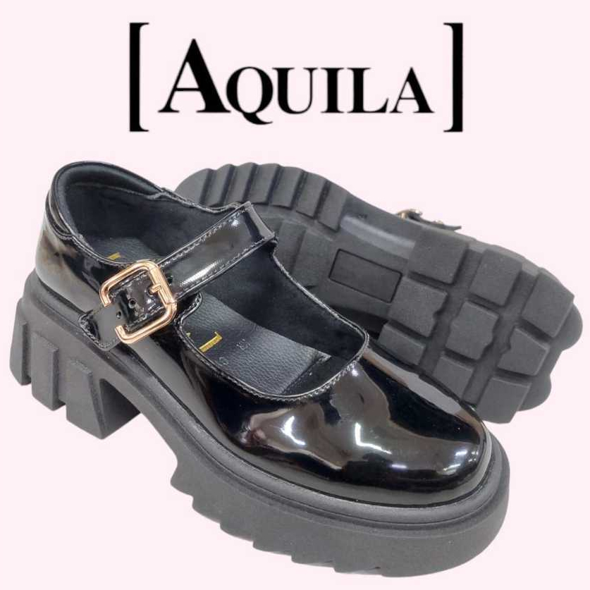[AQUILA] Sepatu Wanita Docmart Heels Sepatu Mary Janes -- Sepatu Docmart Loafers Mary Jane - KR01