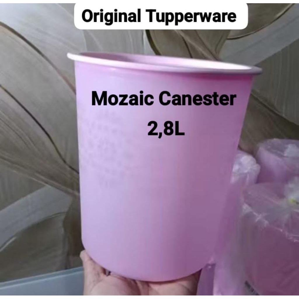 Tupperware Mosaic Canister (1) 2,8L & 1,9L Toples Original Tupperware