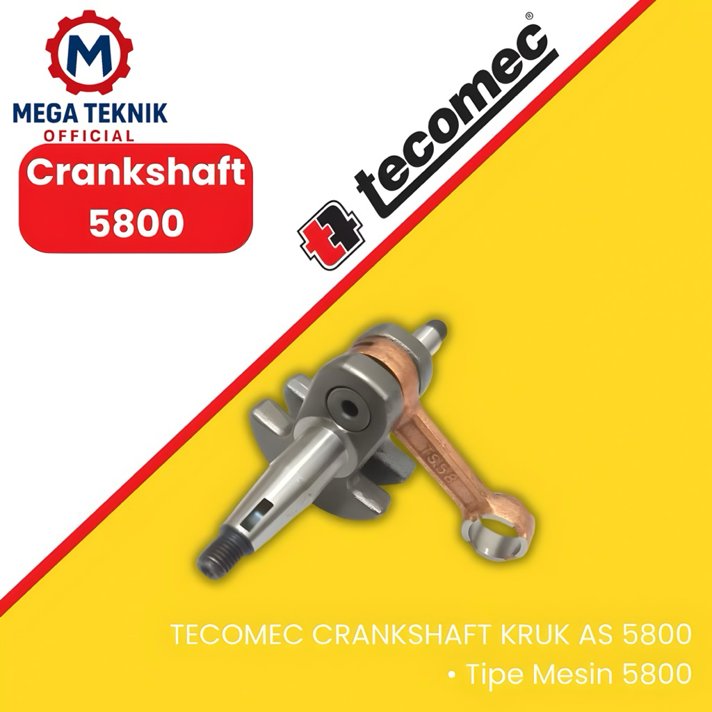 Crankshaft Chainsaw Tecomec 5800 Kruk as senso tecomec 5800 Askruk senso tecomec 58 ORIGINAL