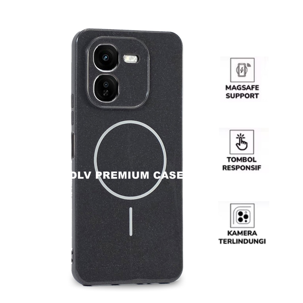 CASE MAGSAFE IQOO Z9 5G IQOO Z9X IQOO Z10R IQOO Z10 LITE IQOO 13 CASE MAGSAFE BLACK GLOSSY MAGNETIC 