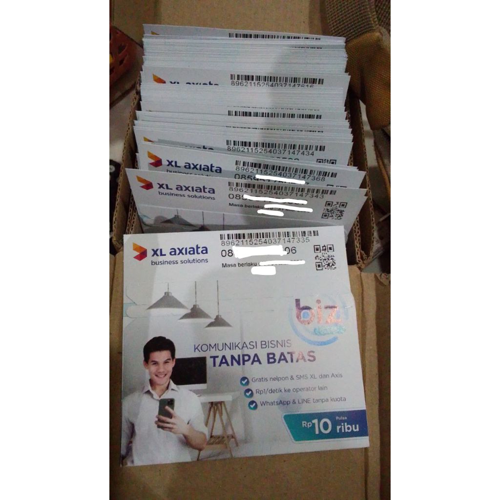 XL Biz original 10 kartu TER-REGRIS