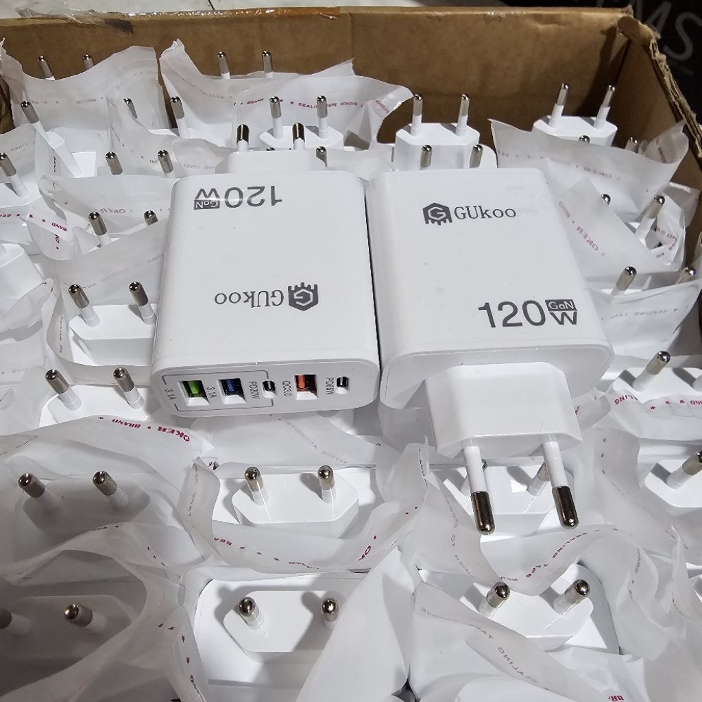 GUkoo ADAPTER CHARGER SUPER CEPAT 5 PORT USB SESUAI GAMBAR