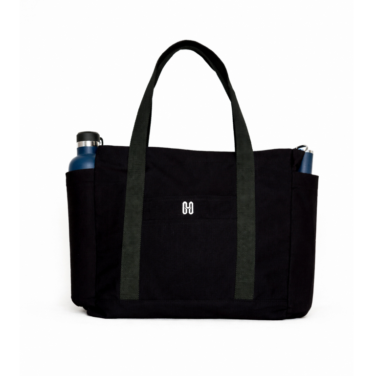 Mild Habit Totebag Basic Black - Totebag Canvas - Tas Kuliah - Tas Laptop - Totebag Premium
