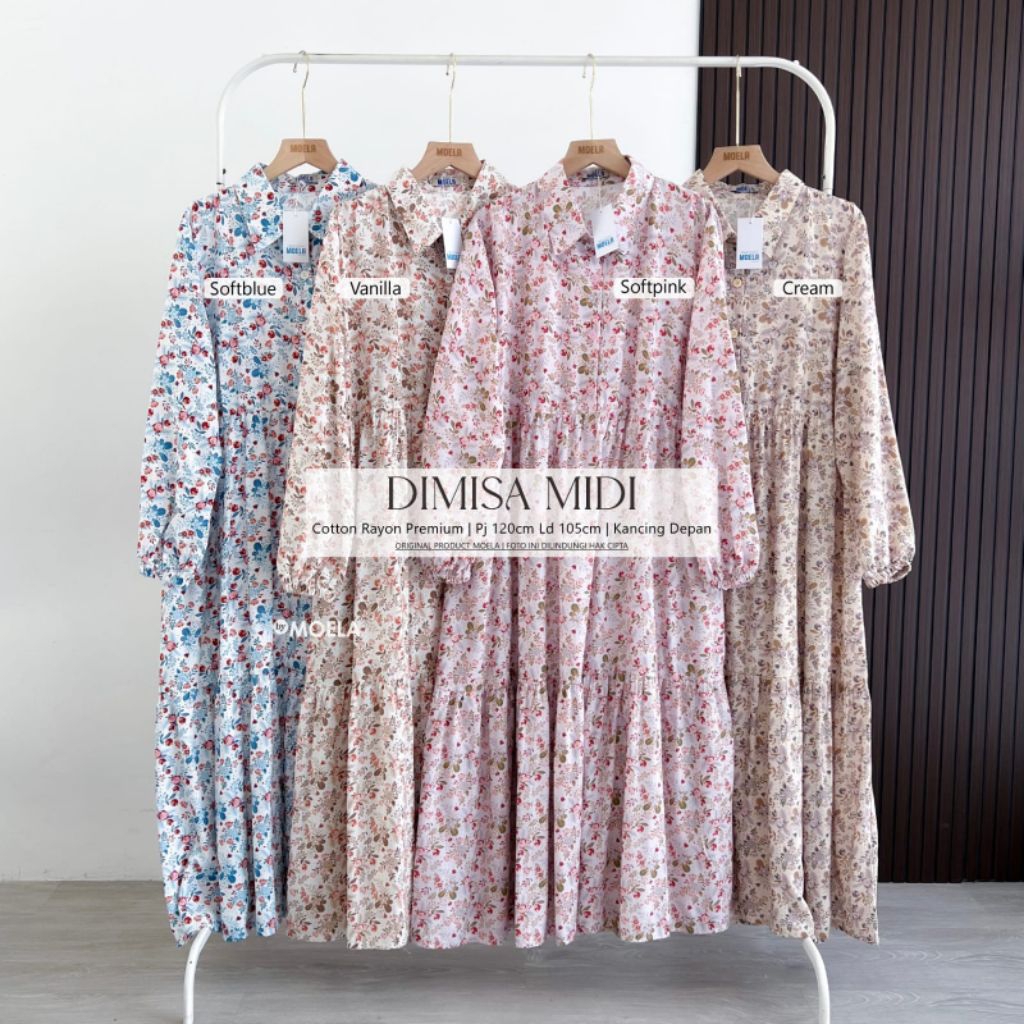 Moela Berlabel Dimisa Dress Gamis Jumbo Allsize Busui Premium Catton Rayon Original