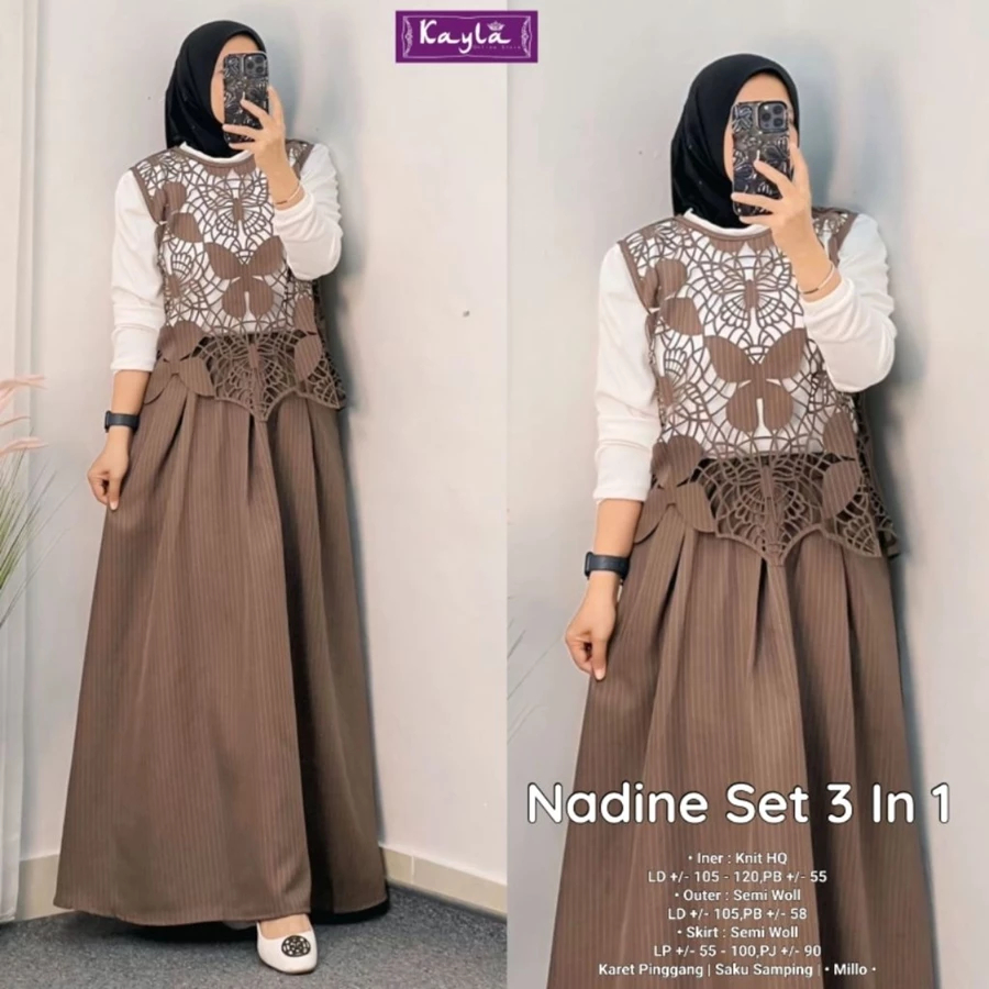 Gamis Lebaran Wanita Terbaru 2026 Baju Pengajian Ibu Pernikahan Set Gamiss Hijab Dres Brokat Muslima