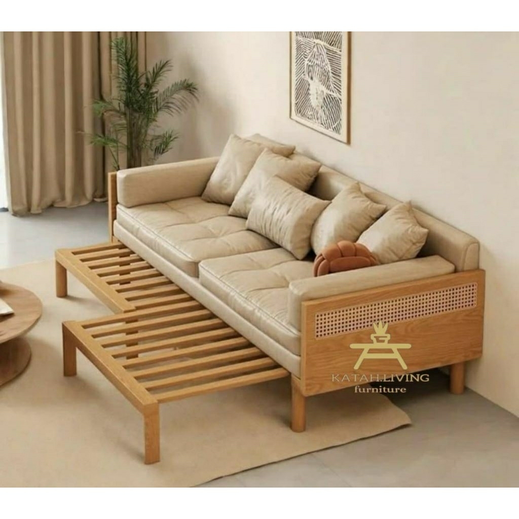 sofa custom bed full kayu jati