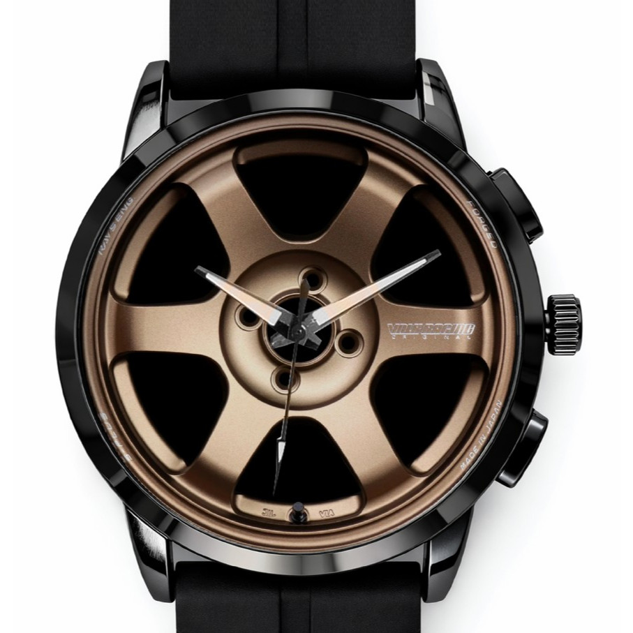 Jam Tangan Velg VOLK RAYS te 37 Saga S plus – Analog– Tali Karet -Dial Print design